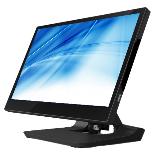 Element 455W Touch Terminal, J6412 CPU, 8GB RAM/128GB Storage, 15.6" PCAP Display, Duel Hinge Stand, Black, Windows 10 IOT