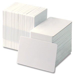 ZEBRA CARDS PVC 30 MIL PLAIN 500/BOX WHITE